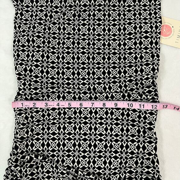 Timing Black and White Pattern Mini Bodycon Dress Medium - Picture 6 of 7